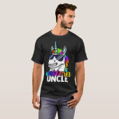Cool Unicorn Uncle Unclecorn Mens  Fun Christmas Tシャツ (正面フル)