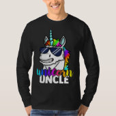 Cool Unicorn Uncle Unclecorn Mens Fun Christmas Tシャツ (正面)