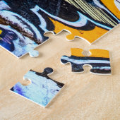 Cool urban graffiti in an abandoned building, ジグソーパズル (側面)