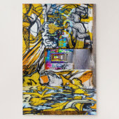 Cool urban graffiti in an abandoned building, ジグソーパズル (縦)