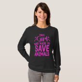 Cool Veterinarian For Girls Kids Women Save Animal Tシャツ (正面フル)