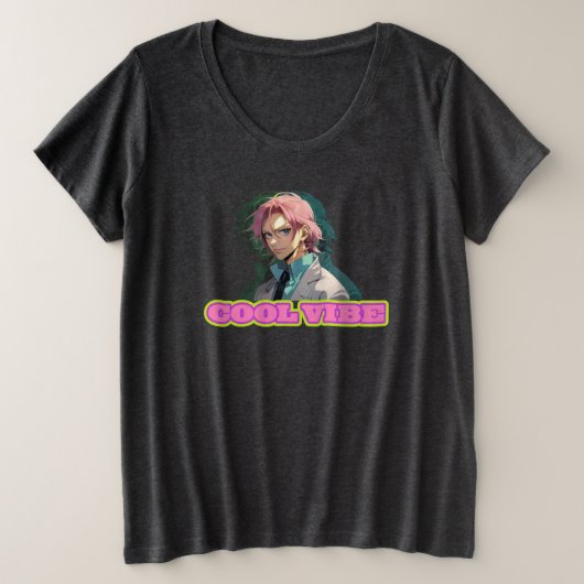 Cool Vibes プラスサイズTシャツ (デザイン正面)