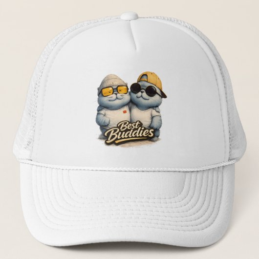 🧢😎 Cool Vibes for You & Your Crew 🐾🧡 キャップ (正面)