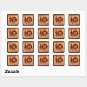 Cool Vintage Look Personalized Basketball Stickers スクエアシール (シート)