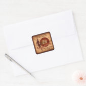 Cool Vintage Look Personalized Basketball Stickers スクエアシール (封筒)