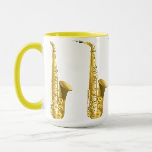 Cool Vintage Saxophone マグカップ (左)