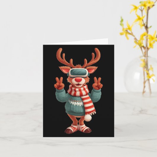 Cool Virtual Reality Reindeer Costume For Adults A カード (黄色い花)