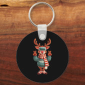 Cool Virtual Reality Reindeer Costume For Adults A キーホルダー (正面)