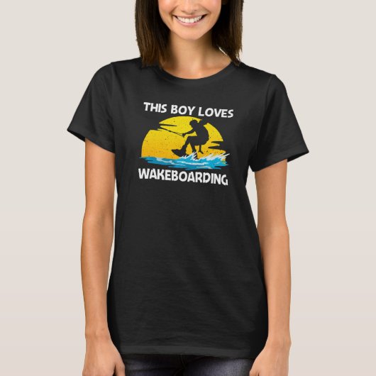 Cool Wakeboarding For Boys Men Wakeboard Wakeboard Tシャツ (正面)