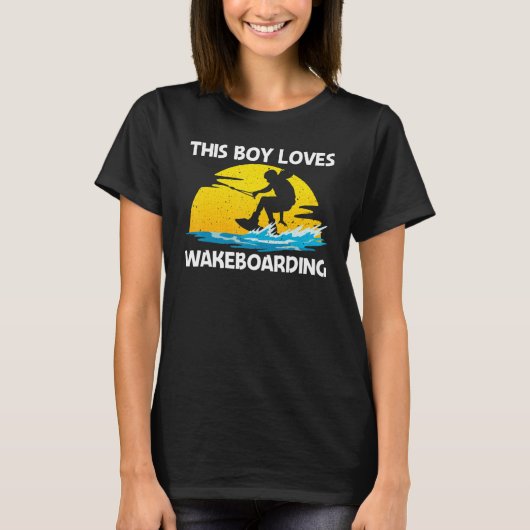 Cool Wakeboarding For Boys Men Wakeboard Wakeboard Tシャツ (正面)