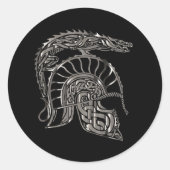 Cool Warrior Metallic Dragon Helmet ラウンドシール (正面)