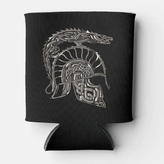 Cool Warrior Metallic Dragon Helmet 缶クーラー (正面)