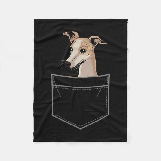 Cool Whippet Design For Men Women Pet Dog Whippet フリースブランケット (正面)