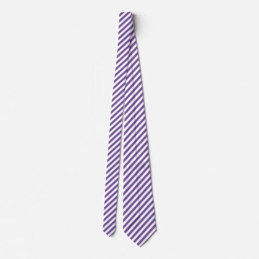 Cool white purple stripe pattern neck tie  ネクタイ (裏面)