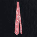 Cool White Retro Tennis Racquets Pattern Pink Neck ネクタイ<br><div class="desc">White and Pink Tennis Rackets Pattern For Him | Summer Tennis Court. Gift for tennis player, white racquet tennis match on a background. Personalized Gift for a tennis player. Trendy tennis players home decor. Trendy modern tennis player gifts. Cool retro modern gift for your school tennis coach or school tennis...</div>