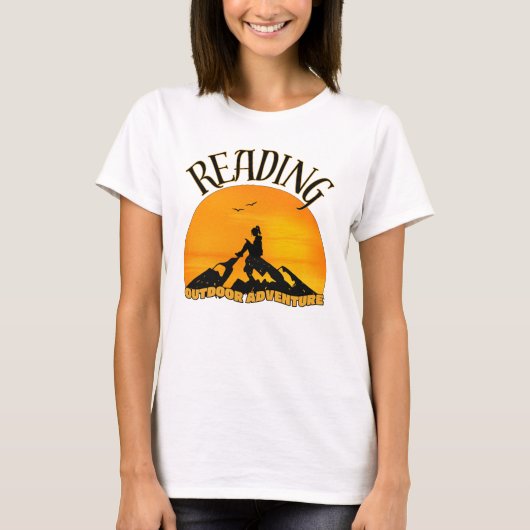Cool Wild Reader Sunset Mountain Tシャツ (正面)