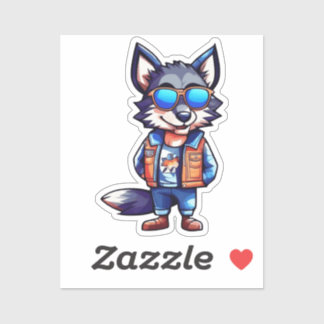 cool wolf シール