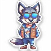 cool wolf シール (正面)