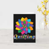 Cool Women Quilting Sewing Love Quilt Patterns Qui カード (黄色い花)