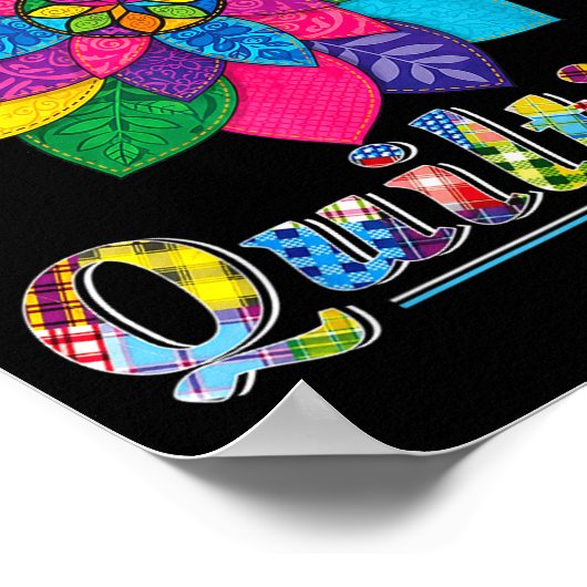 Cool Women Quilting Sewing Love Quilt Patterns Qui ポスター (角)