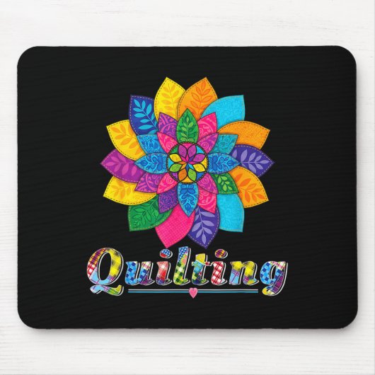 Cool Women Quilting Sewing Love Quilt Patterns Qui マウスパッド (正面)