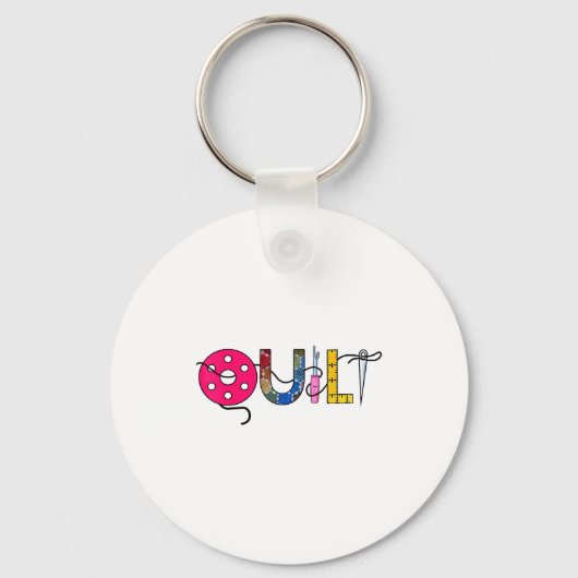Cool Womens Quilt Quilting Sewing Hobby Crafter Gi キーホルダー (正面)