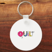 Cool Womens Quilt Quilting Sewing Hobby Crafter Gi キーホルダー (正面)
