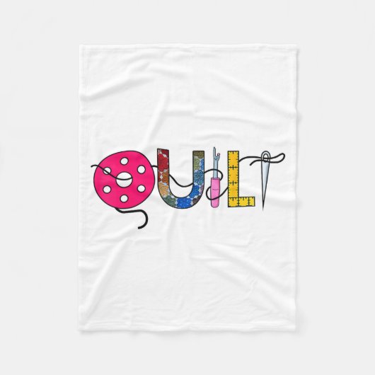 Cool Womens Quilt Quilting Sewing Hobby Crafter Gi フリースブランケット (正面)