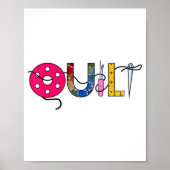 Cool Womens Quilt Quilting Sewing Hobby Crafter Gi ポスター (正面)