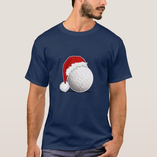 Cool Xmas Golf ball fan design Merry Christmas Tシャツ (正面)
