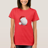 Cool Xmas Golf ball fan design Merry Christmas Tシャツ (正面)