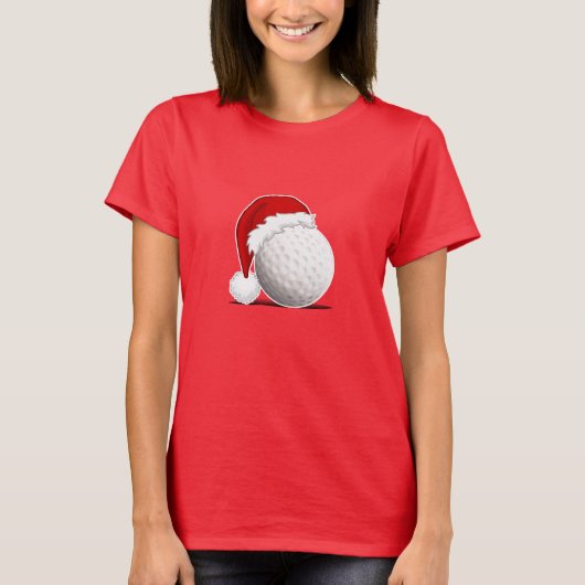 Cool Xmas Golf ball fan design Merry Christmas Tシャツ (正面)