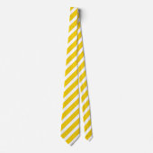 cool yellow white stripe pattern ネクタイ (正面)