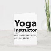 Cool Yoga Instructor Definition Funny Yoga Lover  カード (正面)