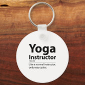 Cool Yoga Instructor Definition Funny Yoga Lover  キーホルダー (正面)