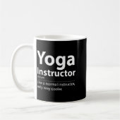 Cool Yoga Instructor Definition Funny Yoga Lover  コーヒーマグカップ (左)