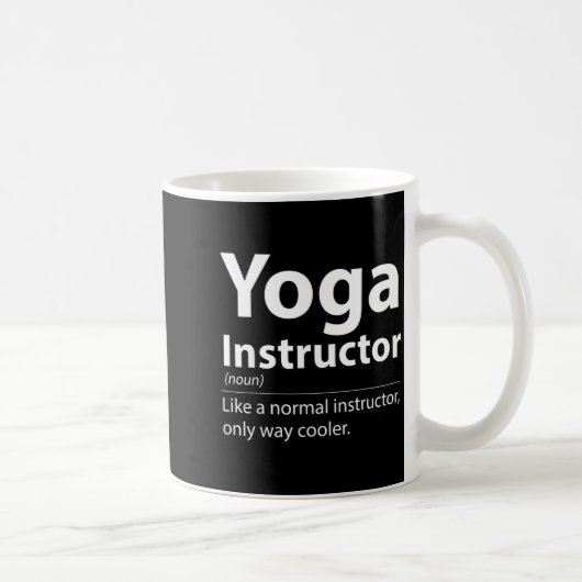 Cool Yoga Instructor Definition Funny Yoga Lover  コーヒーマグカップ (右)