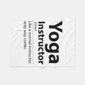 Cool Yoga Instructor Definition Funny Yoga Lover  フリースブランケット (正面(横))