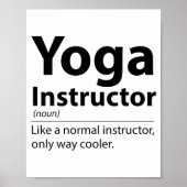 Cool Yoga Instructor Definition Funny Yoga Lover  ポスター (正面)