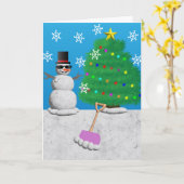 Cool Yule Vibes カード (黄色い花)