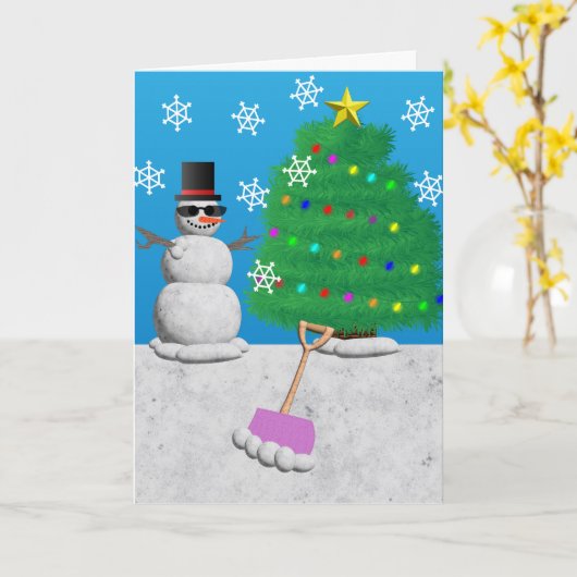 Cool Yule Vibes カード (黄色い花)