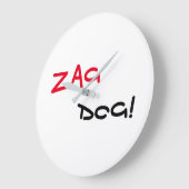 Cool Zag Dog Quartz Wall Clock ラージ壁時計 (傾斜)