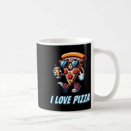 Cool Zza Slice Funny Food Lovers Kids Men And Wome コーヒーマグカップ (右)