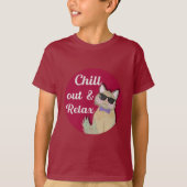 CoolCat -Chill Out & Relax - lustiges Katzendesign Tシャツ (正面)