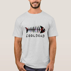 Cooldeadの魚の骨のカッコいいのスタイル Tシャツ