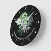 Coole Dogge mit個人向けAufschrift ラウンド壁時計 (傾斜)