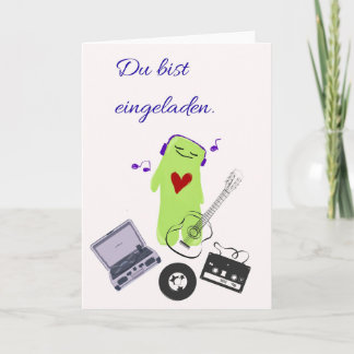 Coole Einladungskarte Du bist eingeladen mit Musik カード