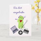 Coole Einladungskarte Du bist eingeladen mit Musik カード (黄色い花)