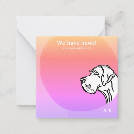 coole grün lila GRAPHIC DESIGN Note Card ノートカード (正面)