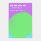 coole grün lila Klebezettel Terminerinnerung ポストイット (正面)